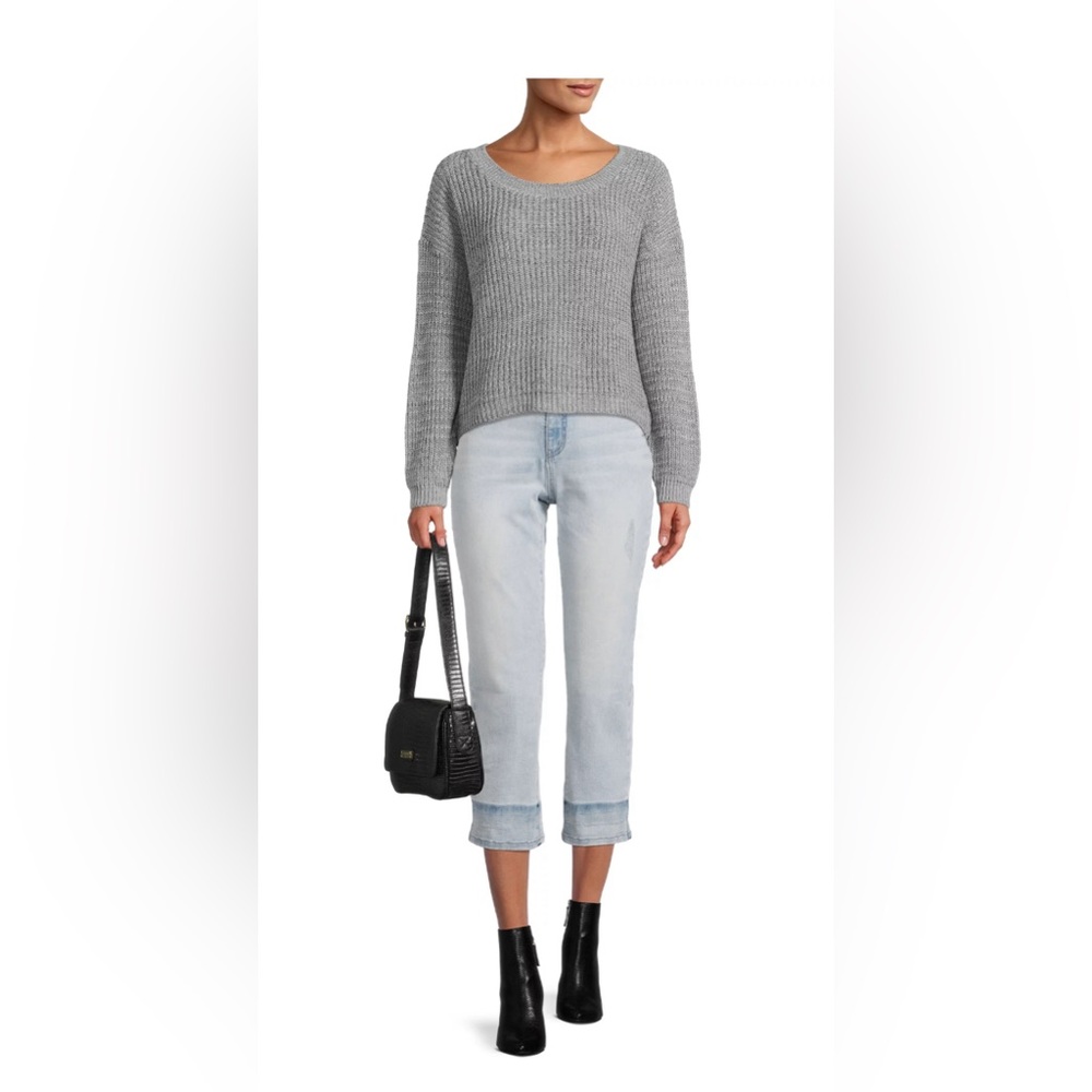 Time & Tru High Rise Jean Crops Light Vintage